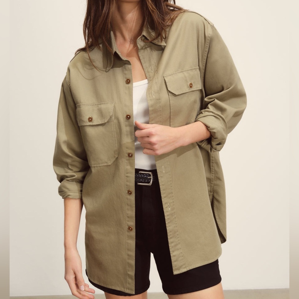 Buck Mason | Desert Twill Officer Khaki Shirt | Cadet Khaki